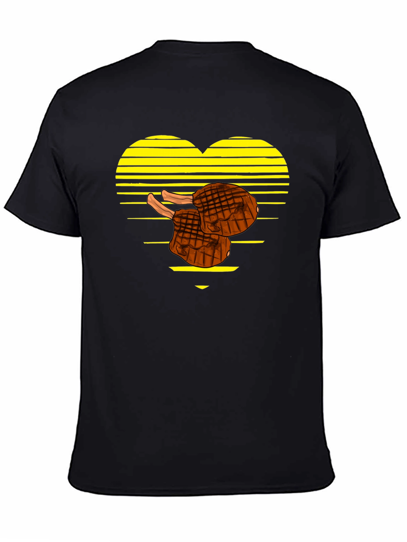 Steak Lover Heart T-Shirt - BBQ Grill Master Tee