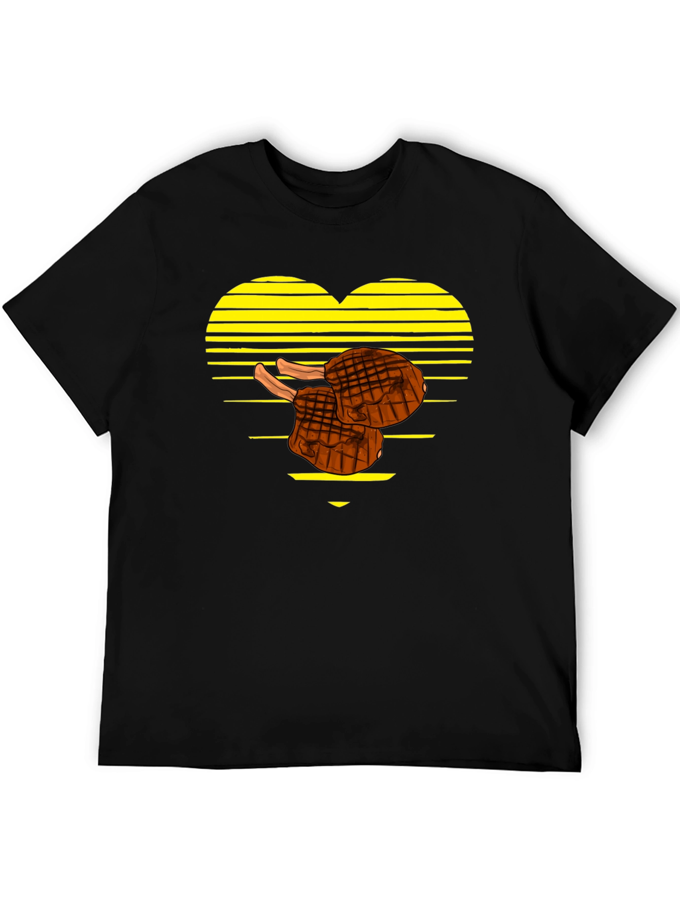 Steak Lover Heart T-Shirt - BBQ Grill Master Tee