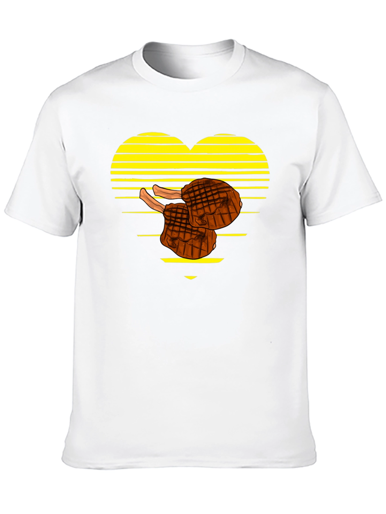 Steak Lover Heart T-Shirt - BBQ Grill Master Tee