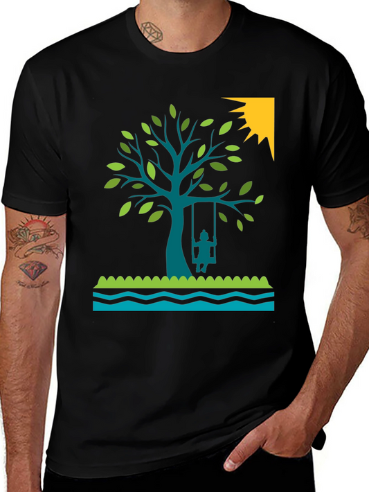 Tree Swing Graphic Tee - Nature Lovers Shirt