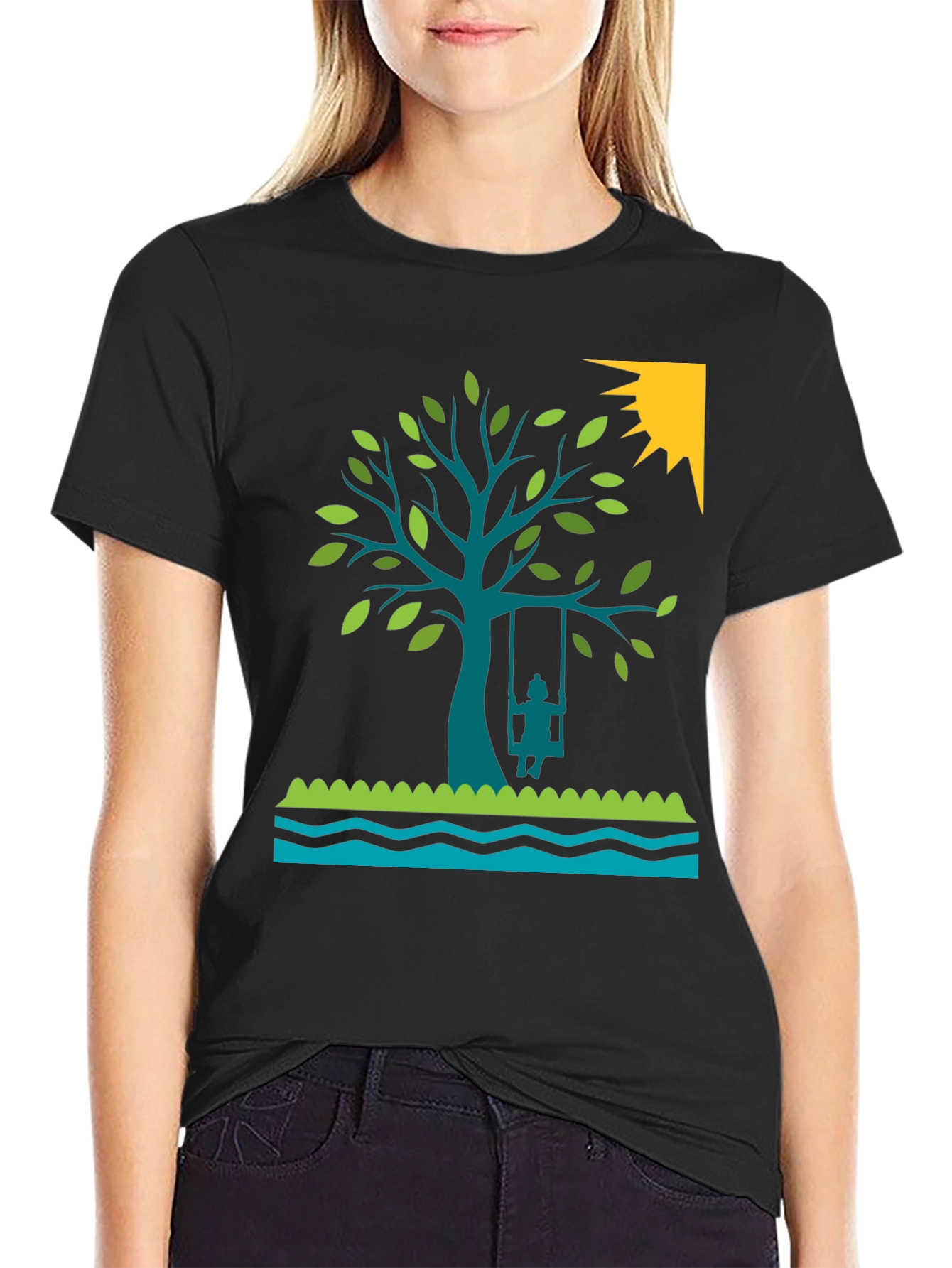 Tree Swing Graphic Tee - Nature Lovers Shirt