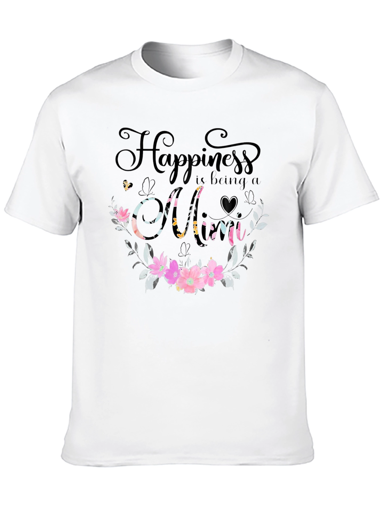 Happiness is Being a Mom Floral T-Shirt
