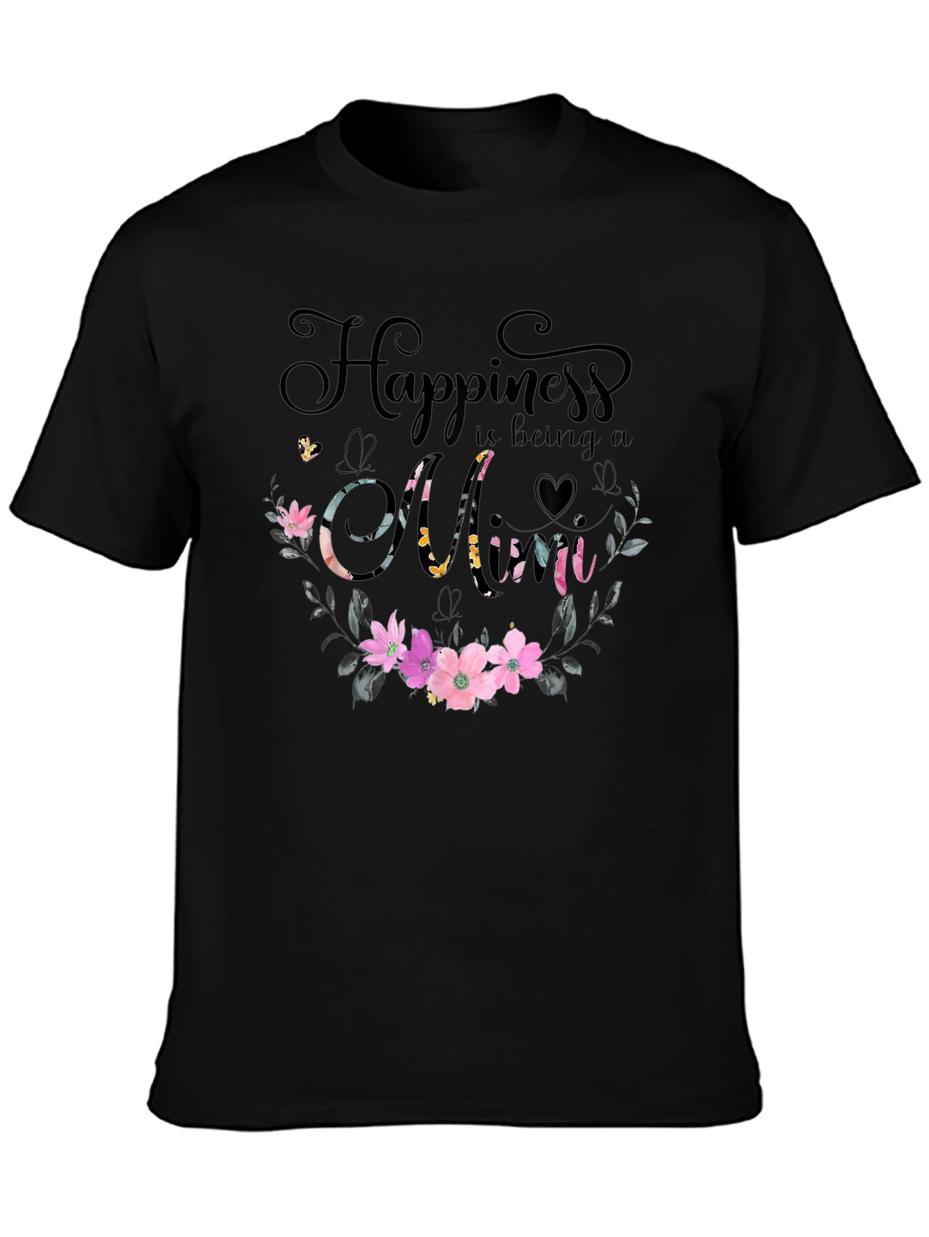 Happiness is Being a Mom Floral T-Shirt