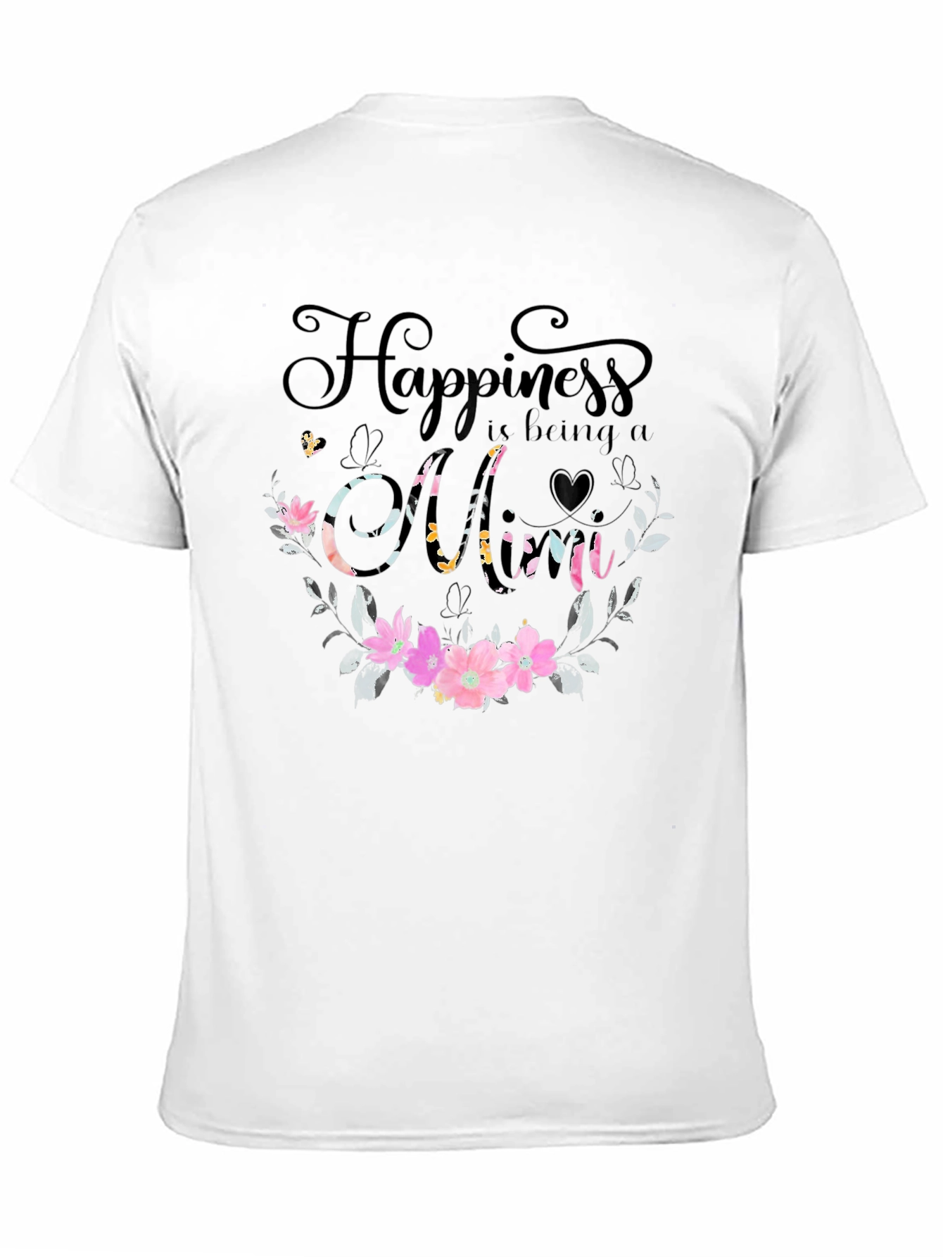 Happiness is Being a Mom Floral T-Shirt