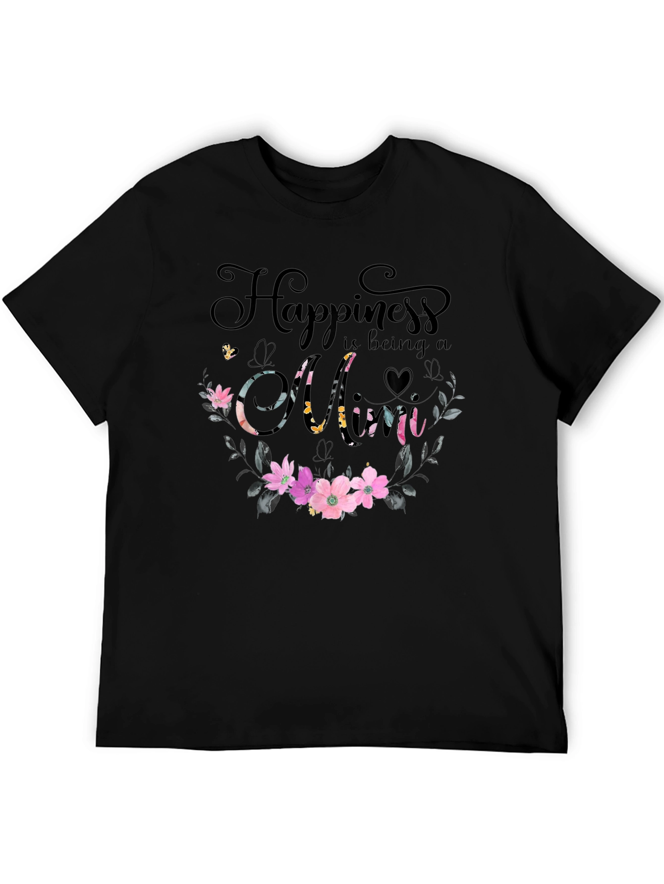 Happiness is Being a Mom Floral T-Shirt