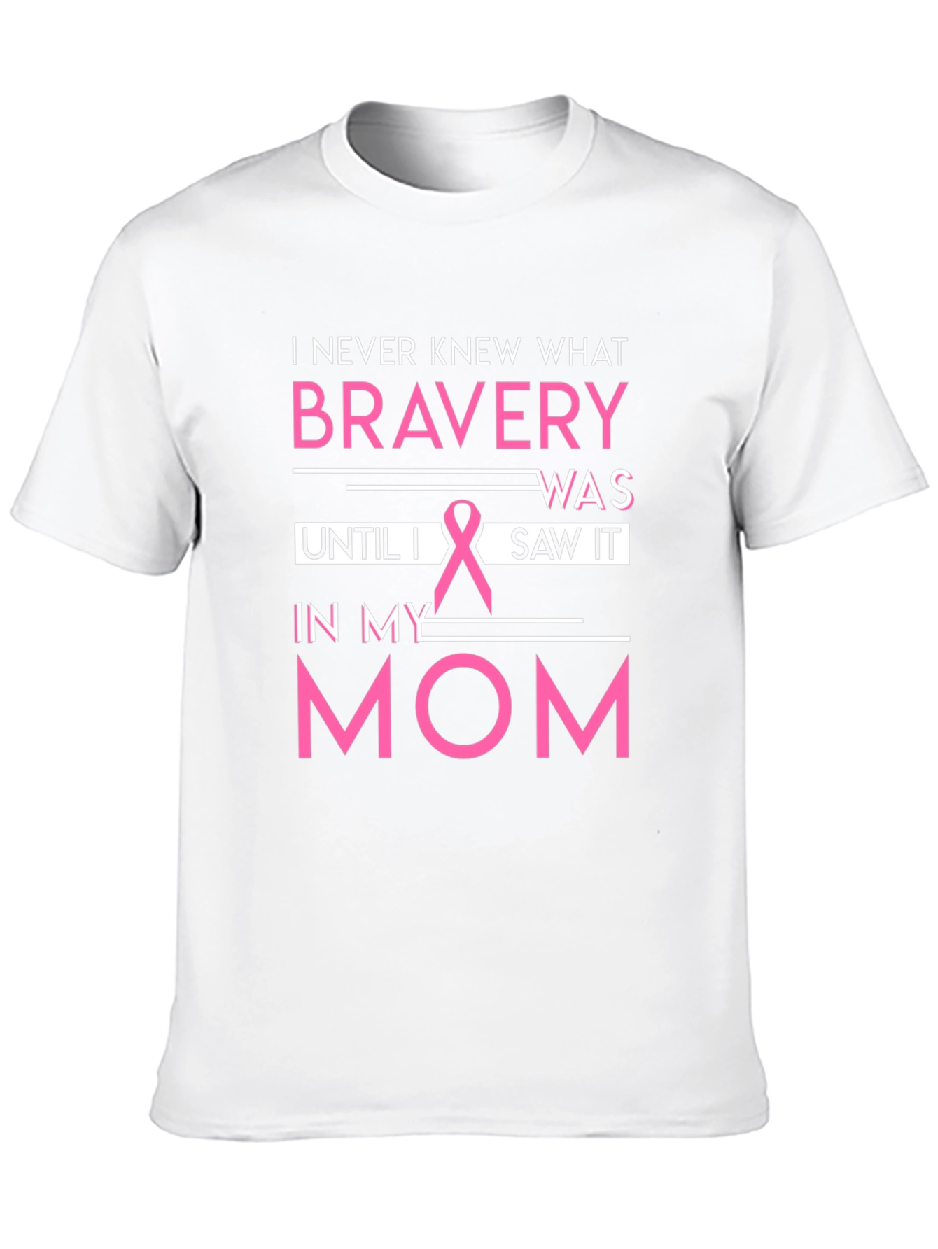 Bravery Breast Cancer Awareness Black T-Shirt