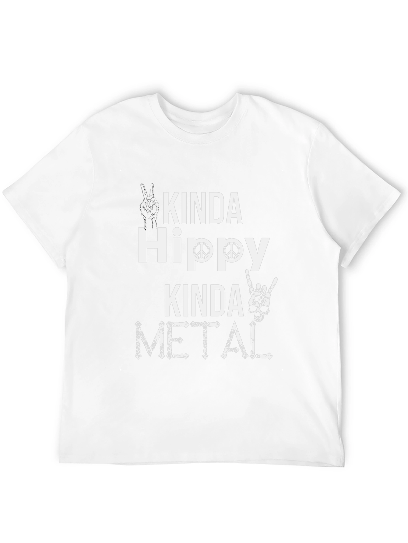 Kinda Hippy Kinda Metal Graphic T-Shirt