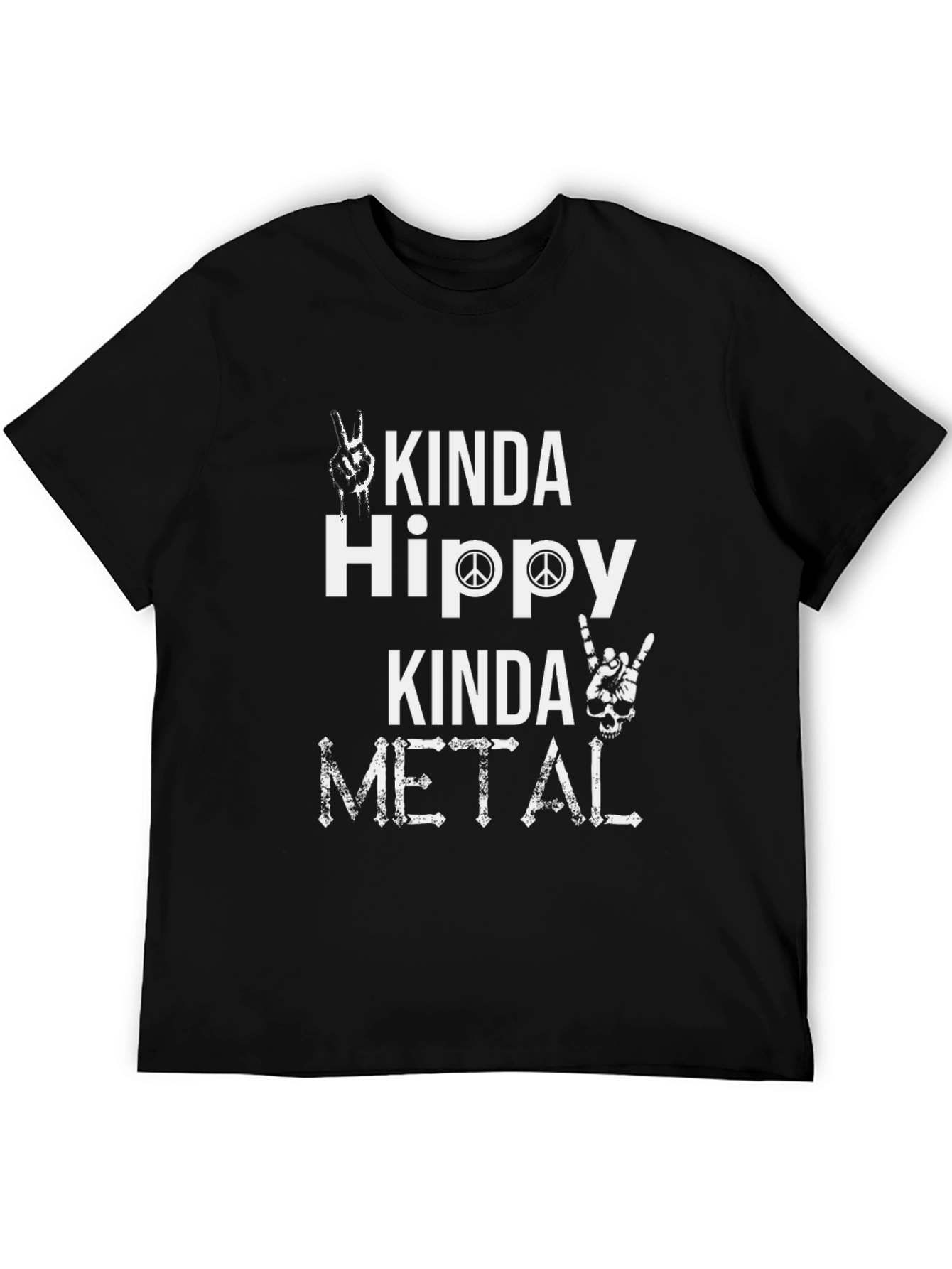 Kinda Hippy Kinda Metal Graphic T-Shirt