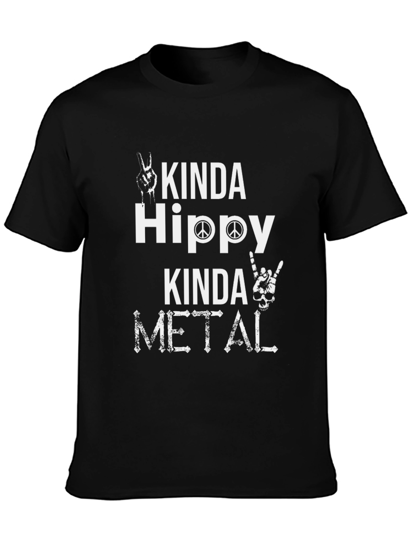 Kinda Hippy Kinda Metal Graphic T-Shirt