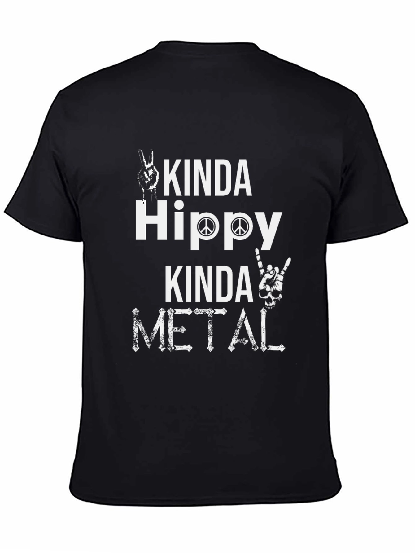 Kinda Hippy Kinda Metal Graphic T-Shirt