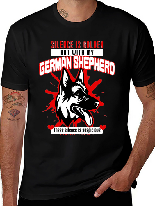German Shepherd Silence Graphic T-Shirt