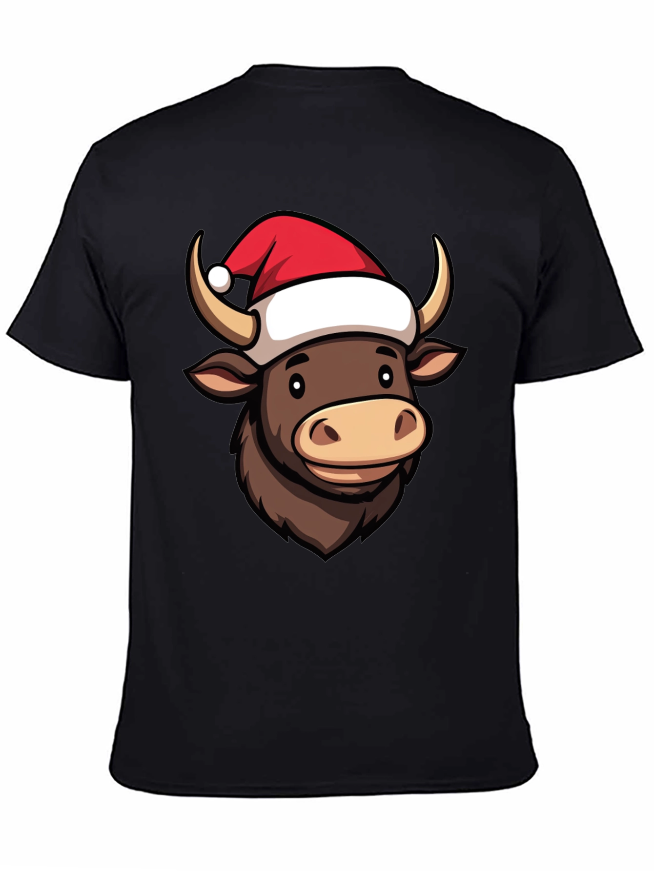 Festive Bull T-Shirt: Holiday Cheer