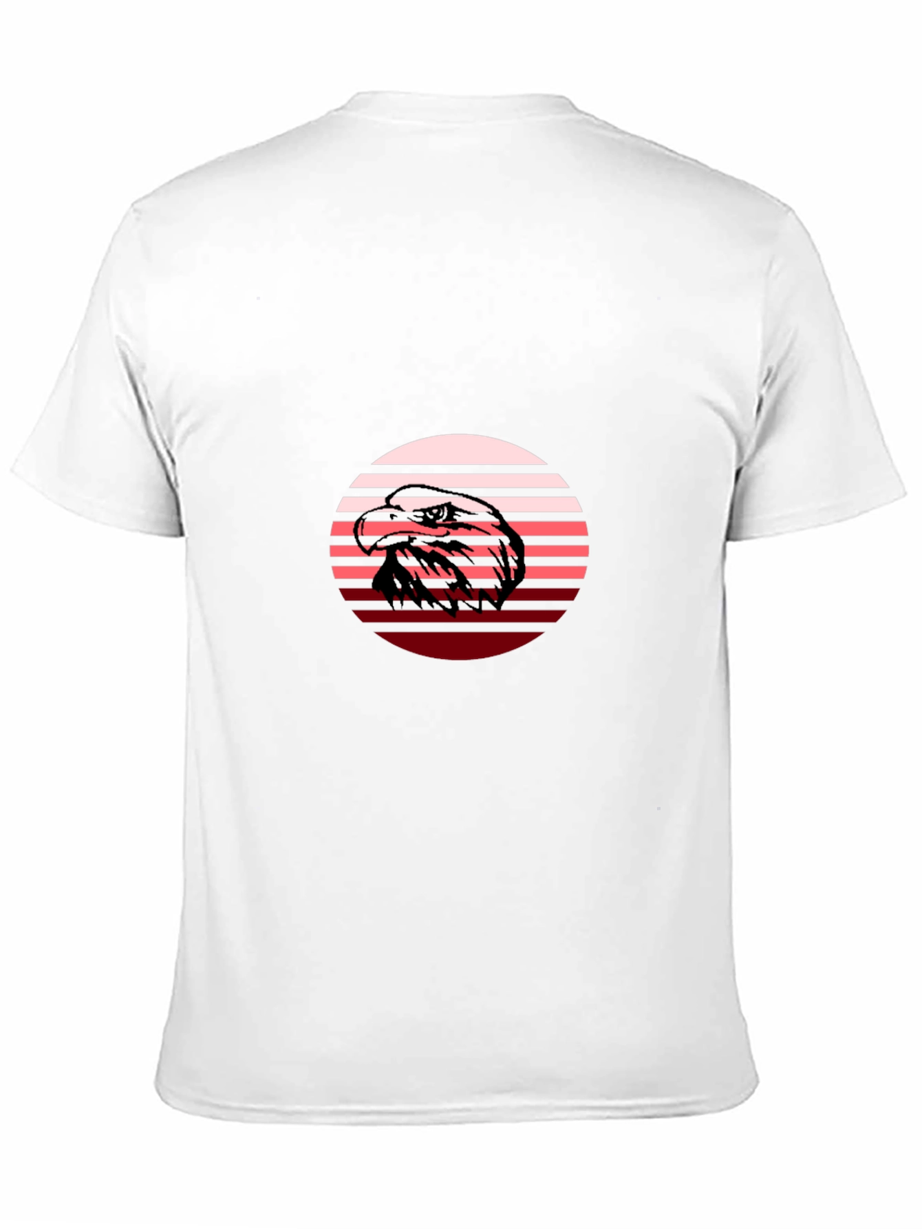 Retro Eagle Graphic Tee - Black Crew Neck Shirt