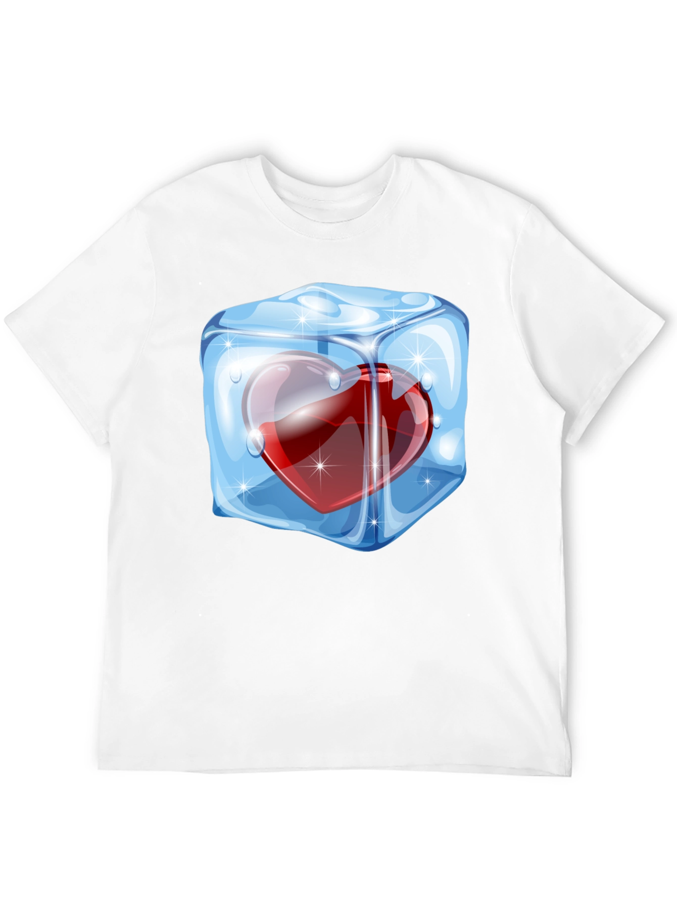 Icy Heart Graphic Tee - Cool Valentines Day Gift