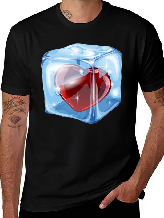 Icy Heart Graphic Tee - Cool Valentines Day Gift