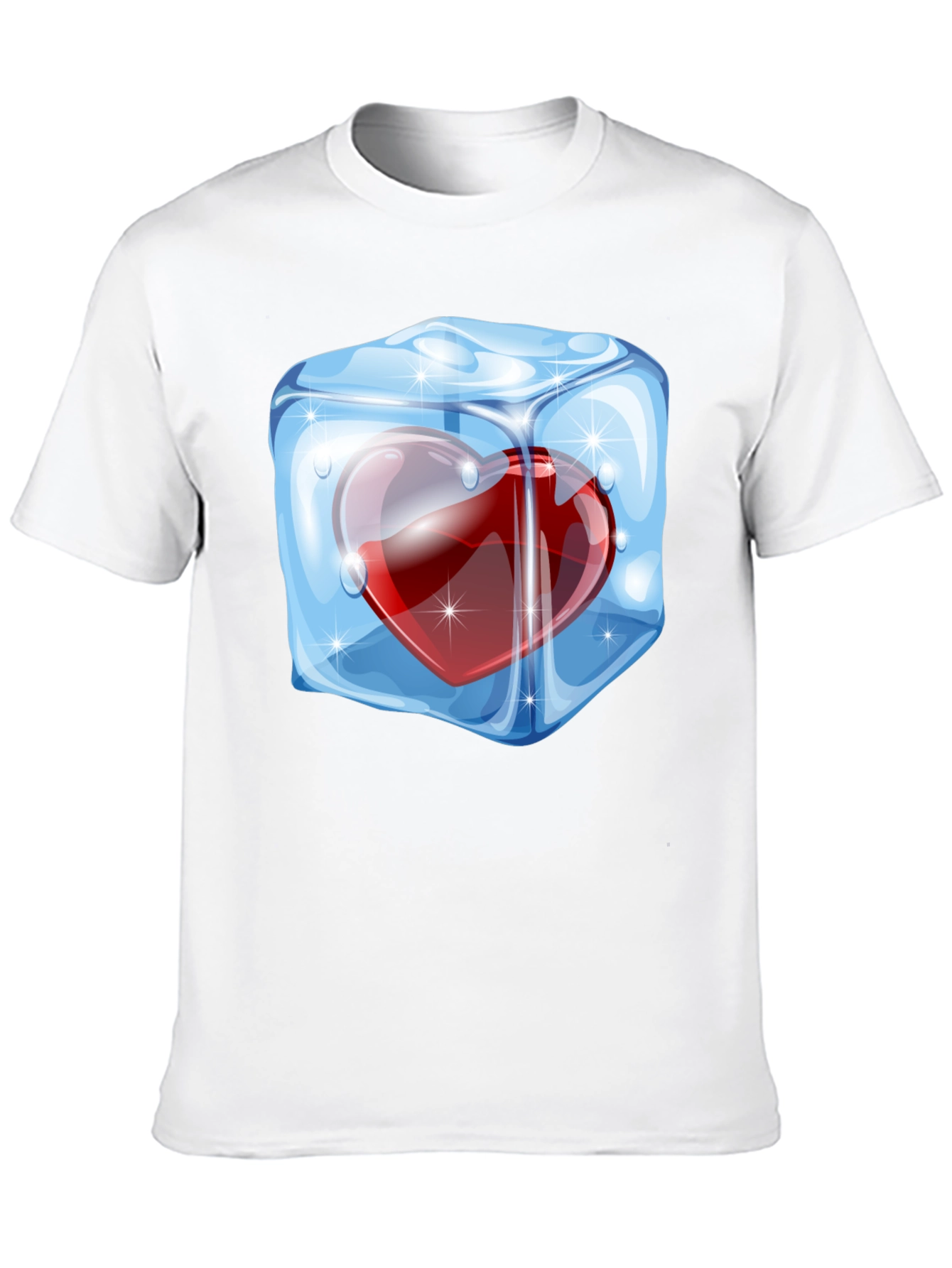 Icy Heart Graphic Tee - Cool Valentines Day Gift