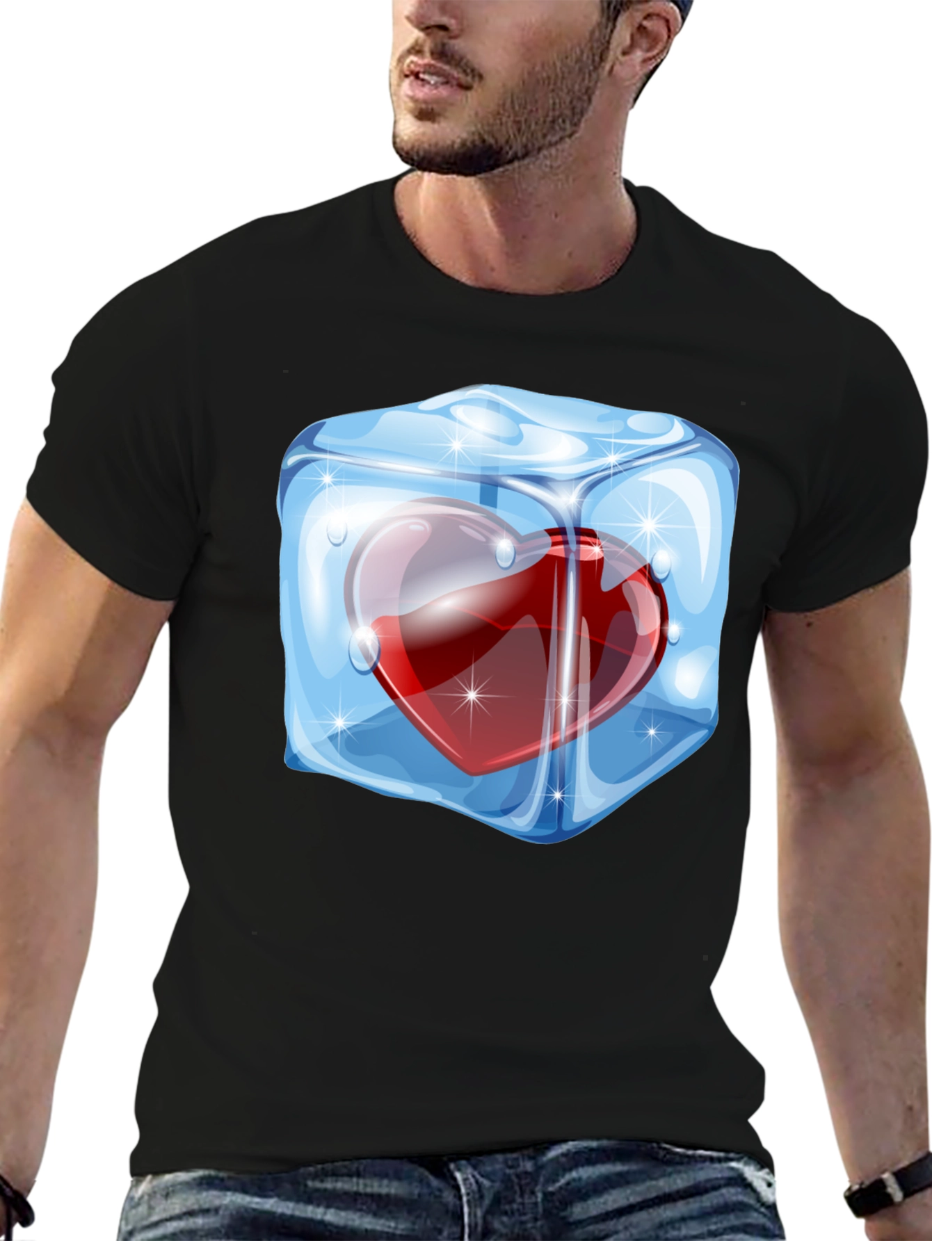 Icy Heart Graphic Tee - Cool Valentines Day Gift
