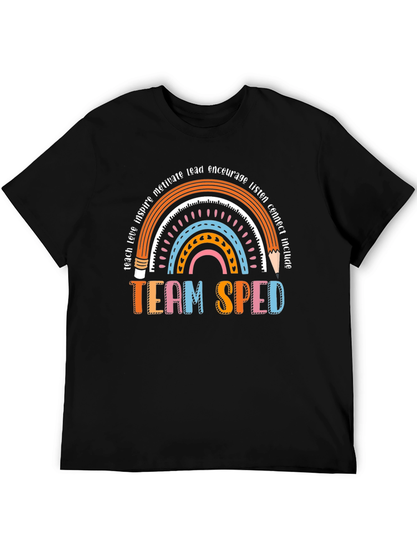Team SPED Rainbow Teacher T-Shirt