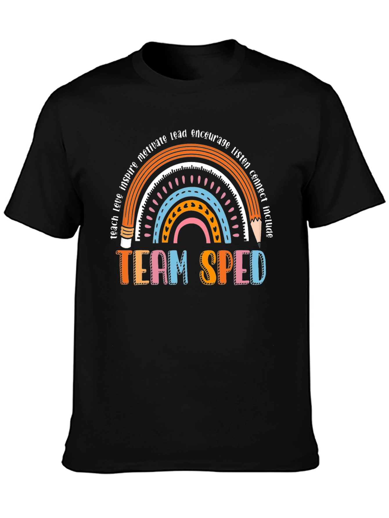 Team SPED Rainbow Teacher T-Shirt