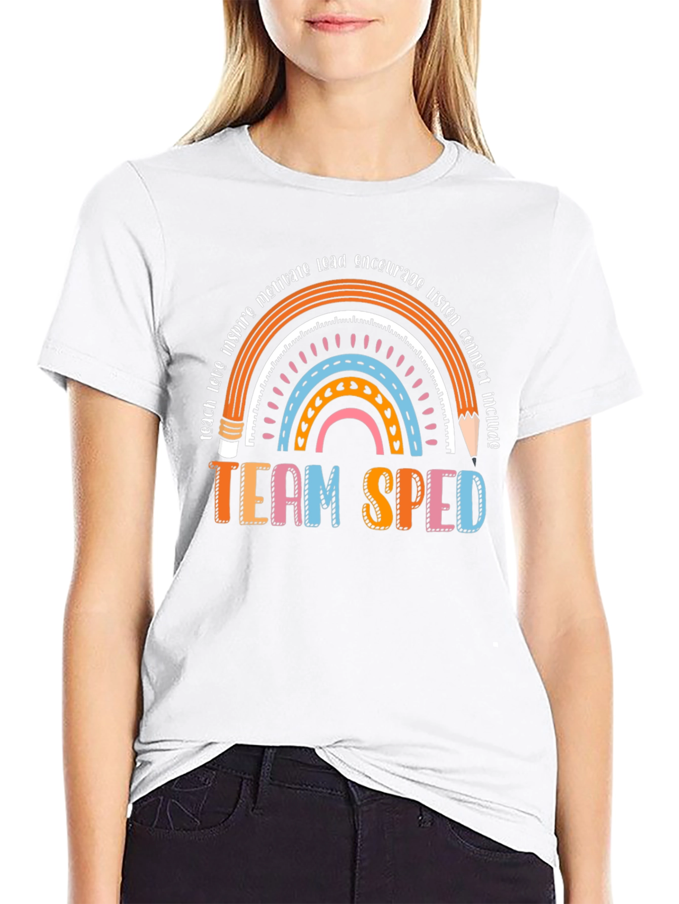 Team SPED Rainbow Teacher T-Shirt