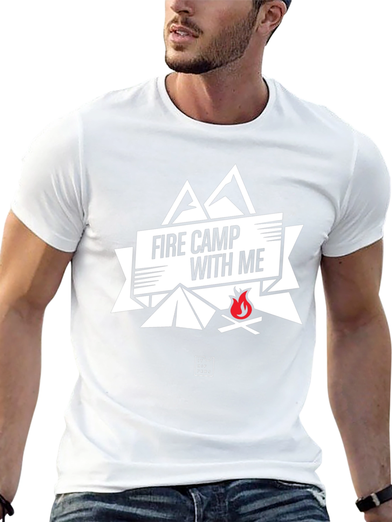 Fire Camp With Me Black Graphic Tee