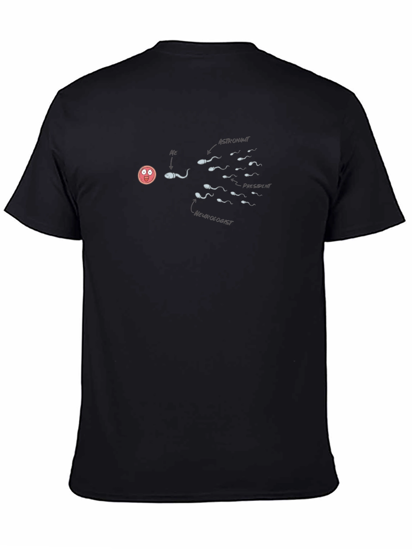 Funny Sperm Race T-Shirt - Black