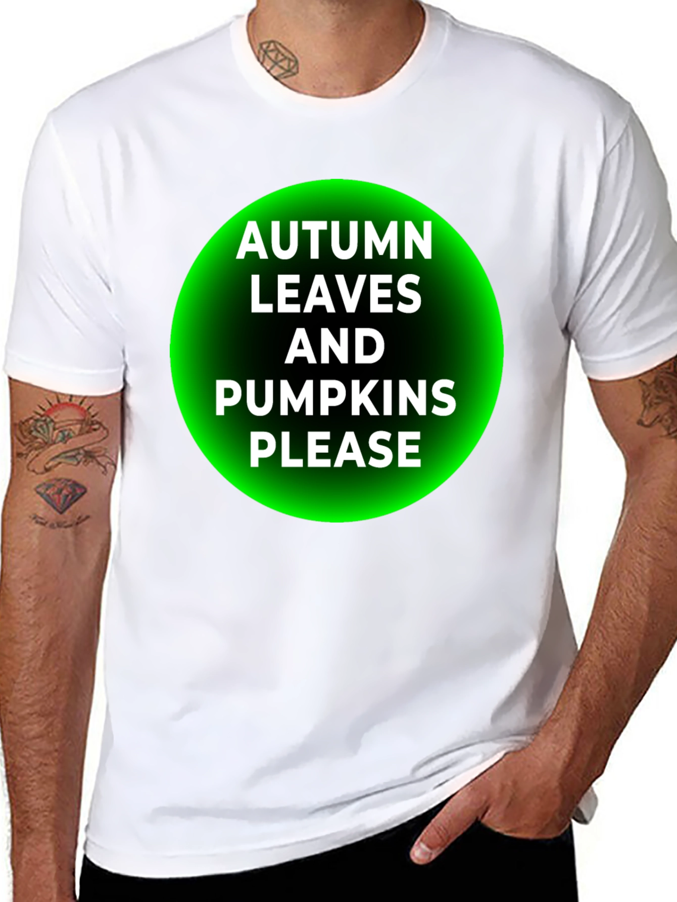 Autumn Leaves & Pumpkins Please T-Shirt