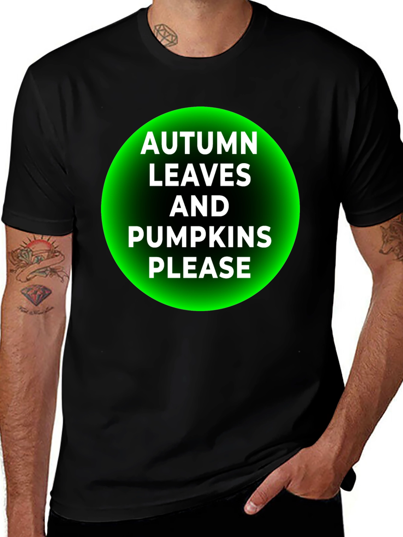 Autumn Leaves & Pumpkins Please T-Shirt