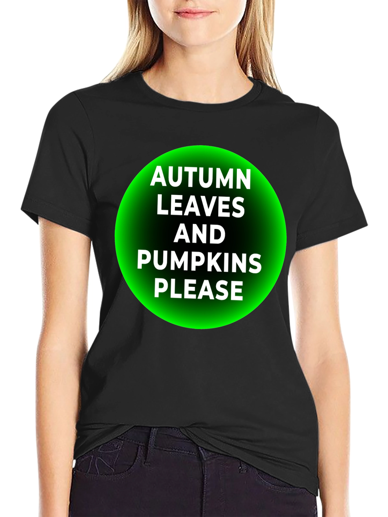 Autumn Leaves & Pumpkins Please T-Shirt