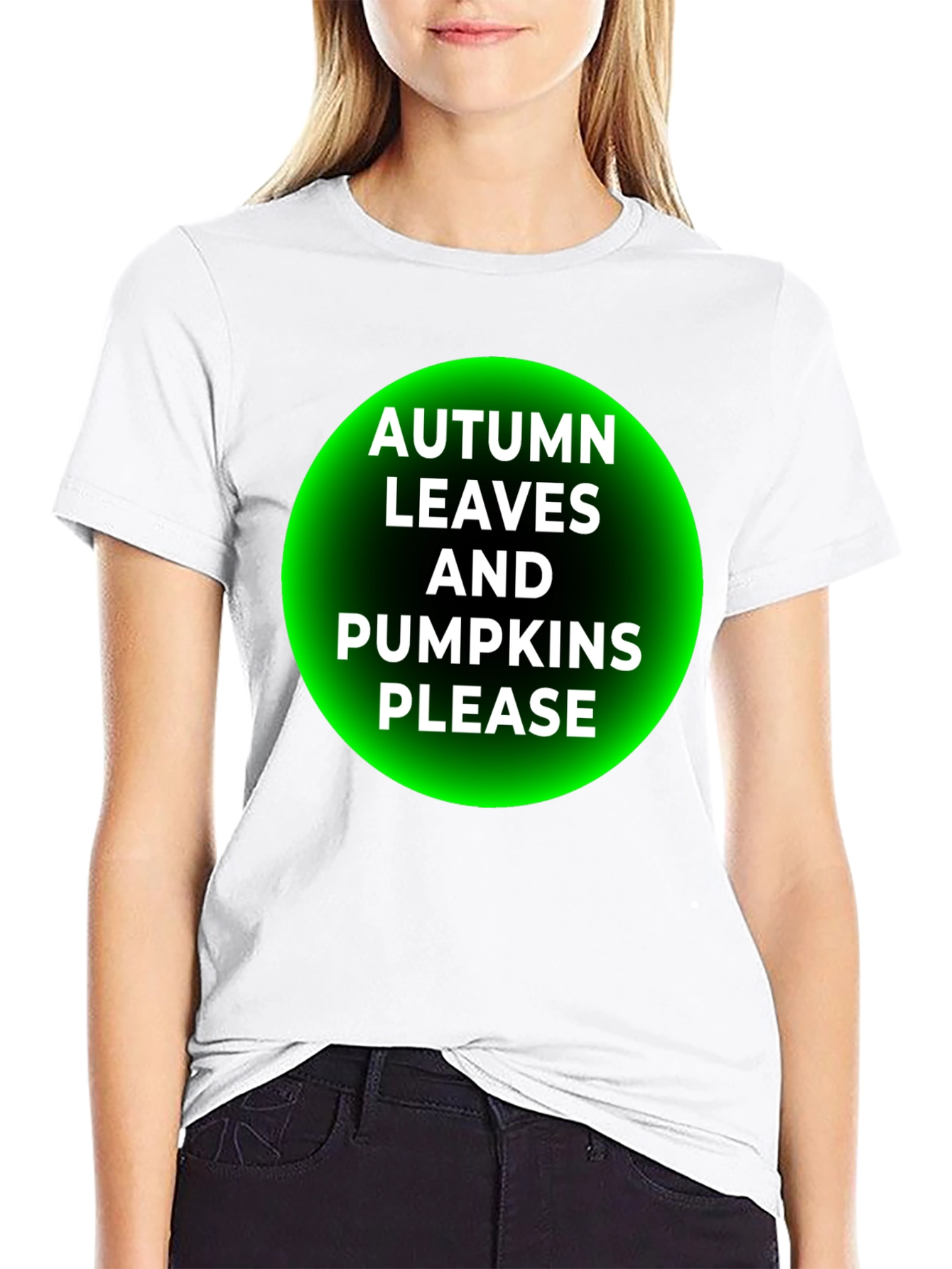 Autumn Leaves & Pumpkins Please T-Shirt
