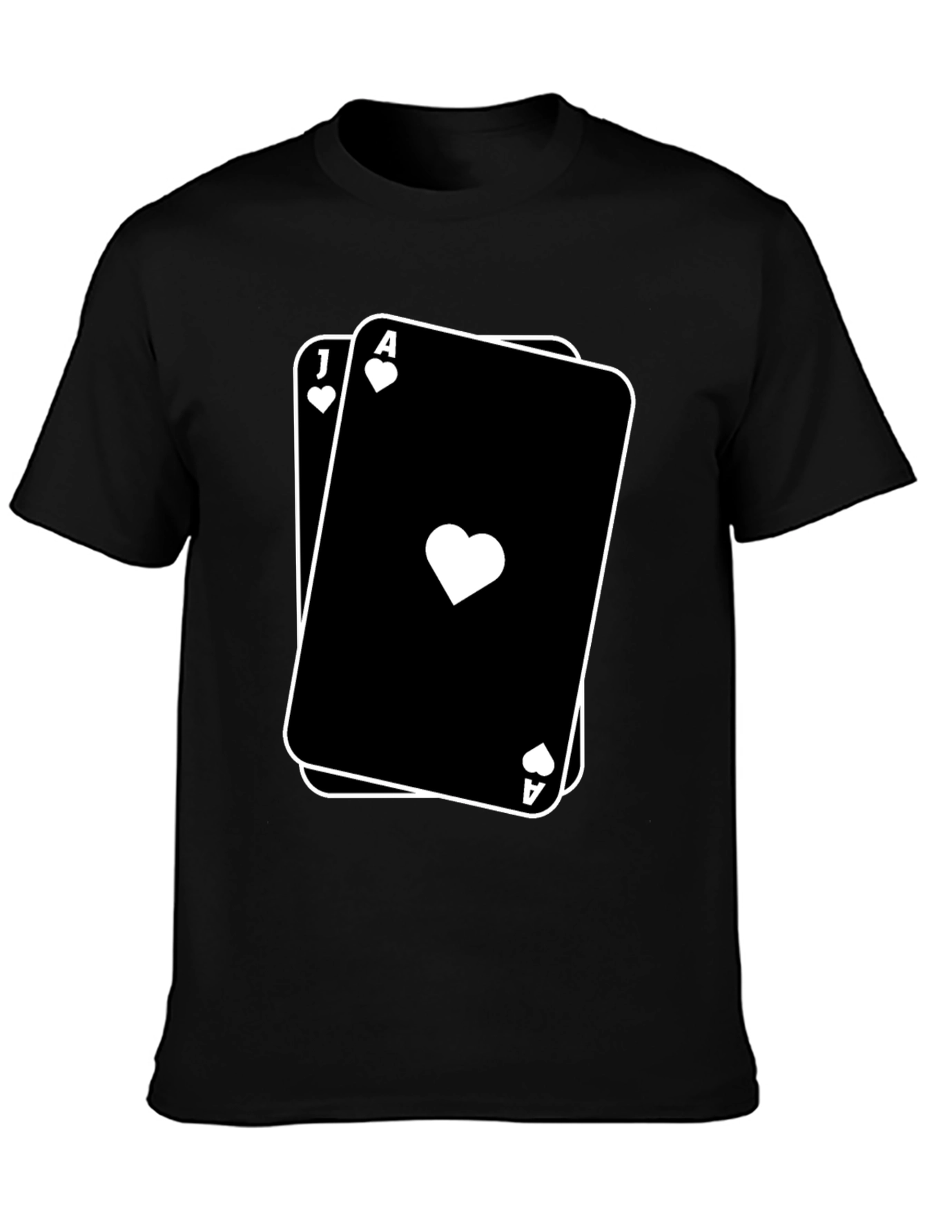 Blackjack Ace and Jack Playing Cards T-Shirt