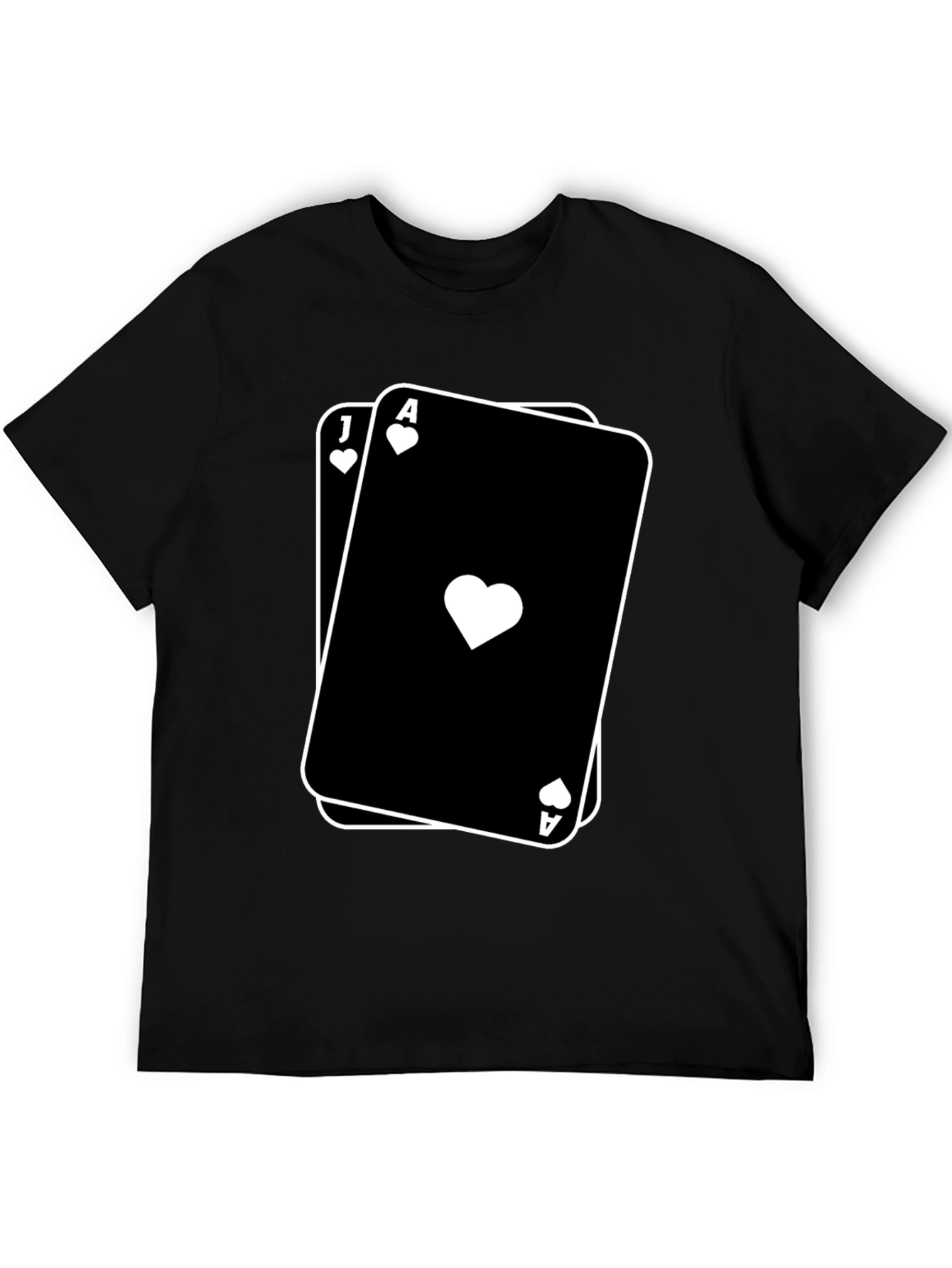 Blackjack Ace and Jack Playing Cards T-Shirt
