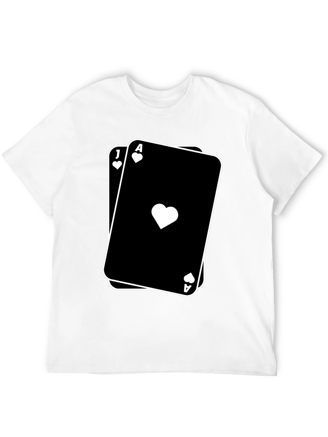 Blackjack Ace and Jack Playing Cards T-Shirt