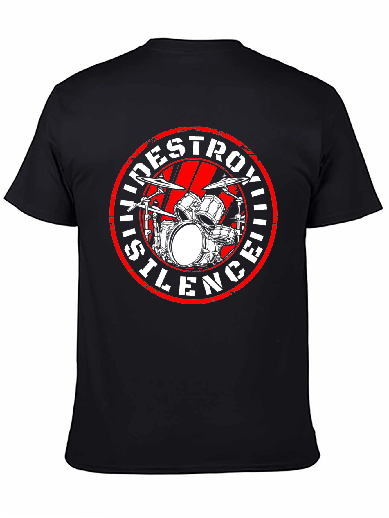Destroy Silence Drum Kit T-Shirt - Black