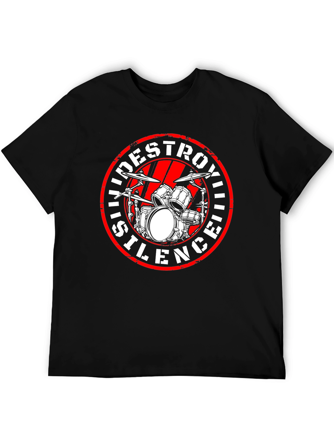 Destroy Silence Drum Kit T-Shirt - Black