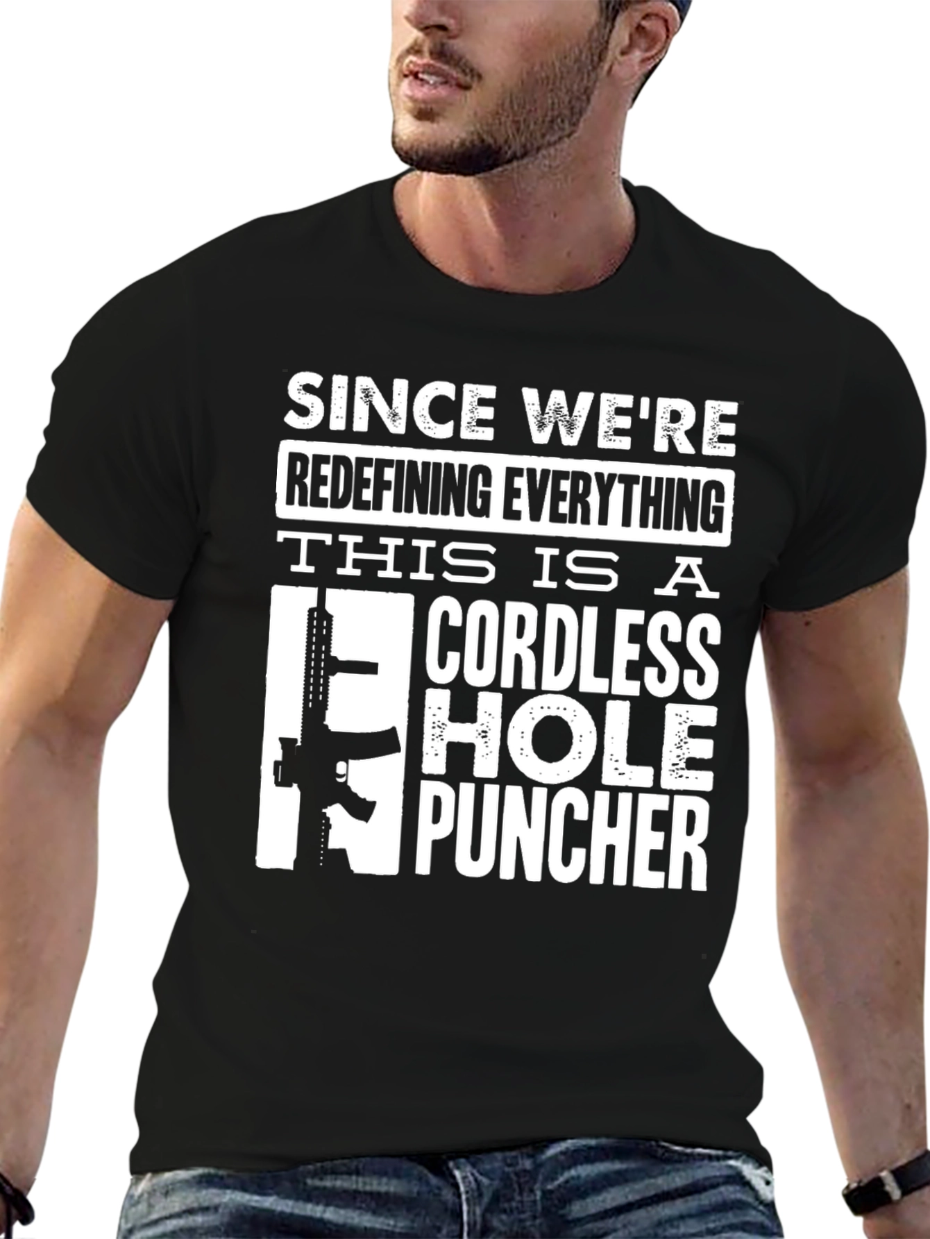 Cordless Hole Puncher Novelty T-Shirt