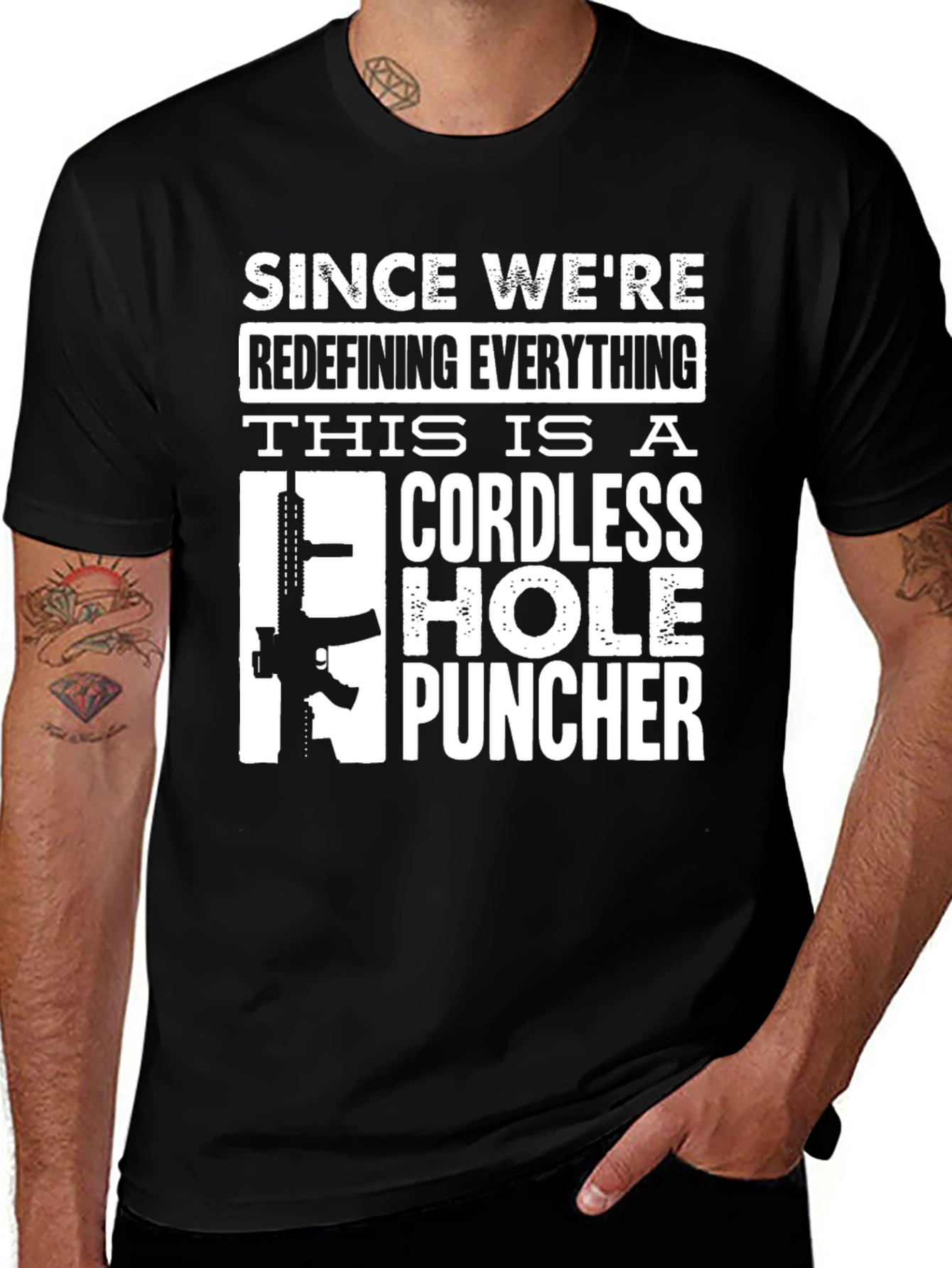 Cordless Hole Puncher Novelty T-Shirt