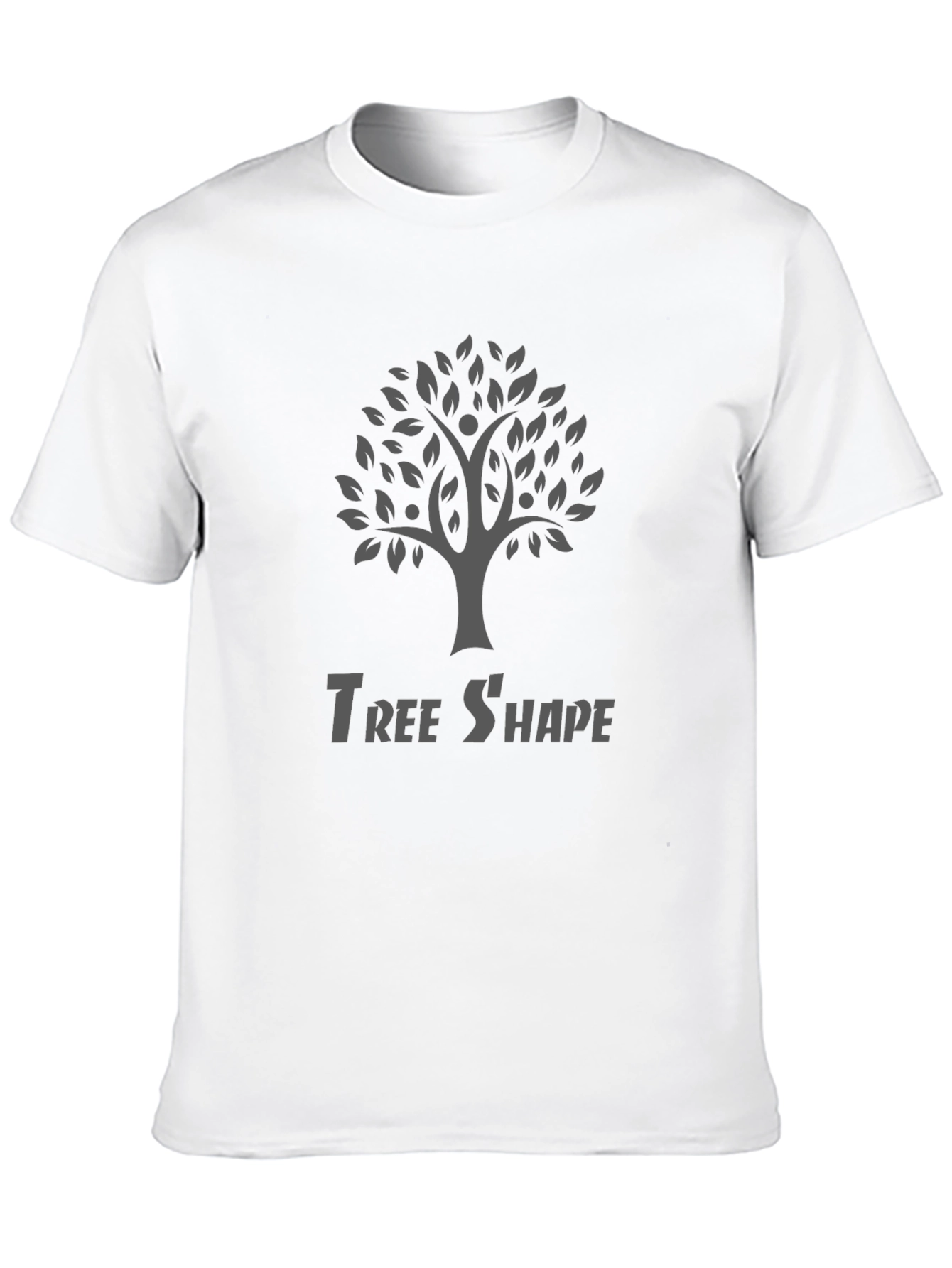 Tree Shape Graphic T-Shirt - Modern Casual Wear
