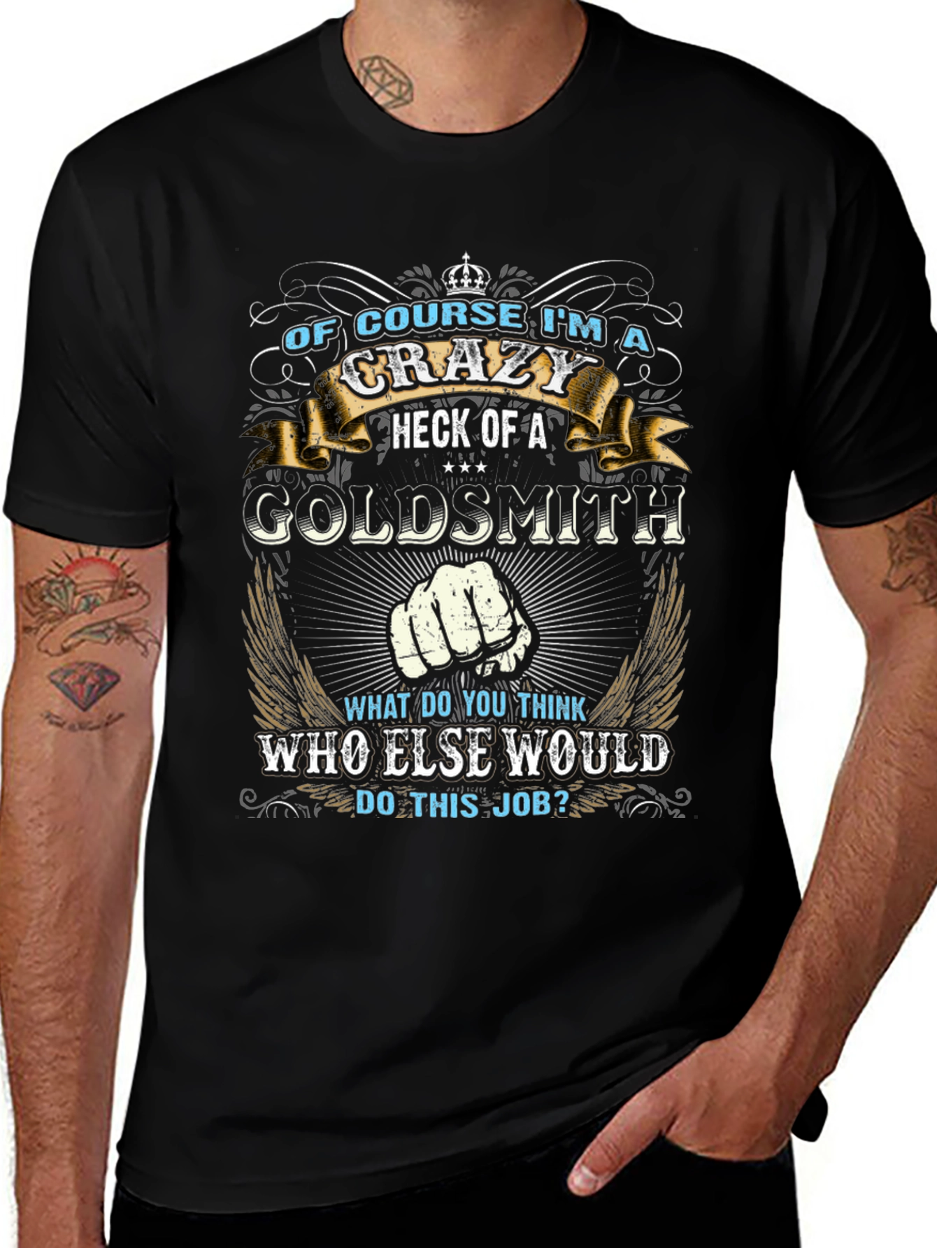 Crazy Goldsmith Graphic T-Shirt - Novelty Tee