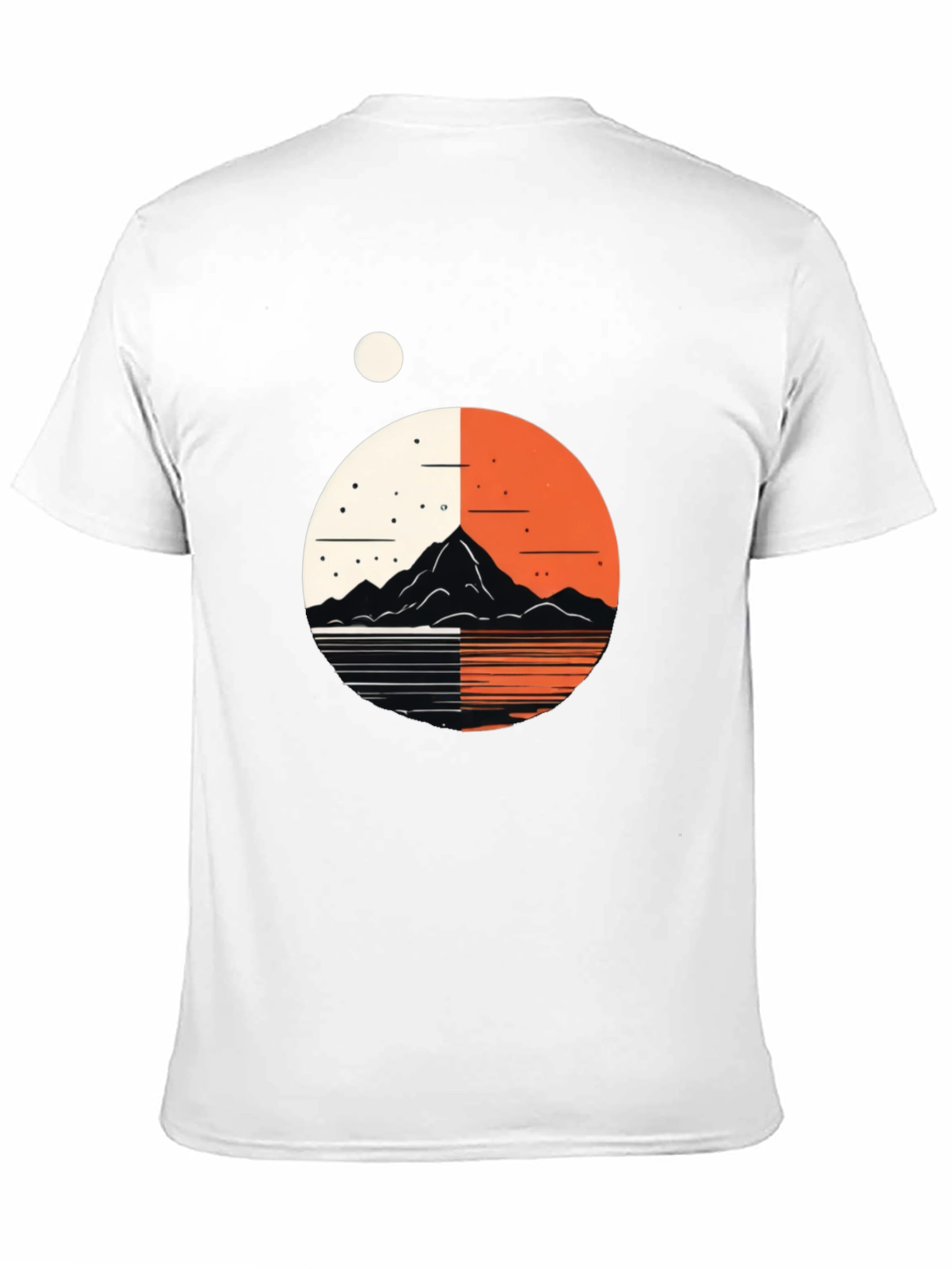 Geometric Mountain Graphic Black Tee