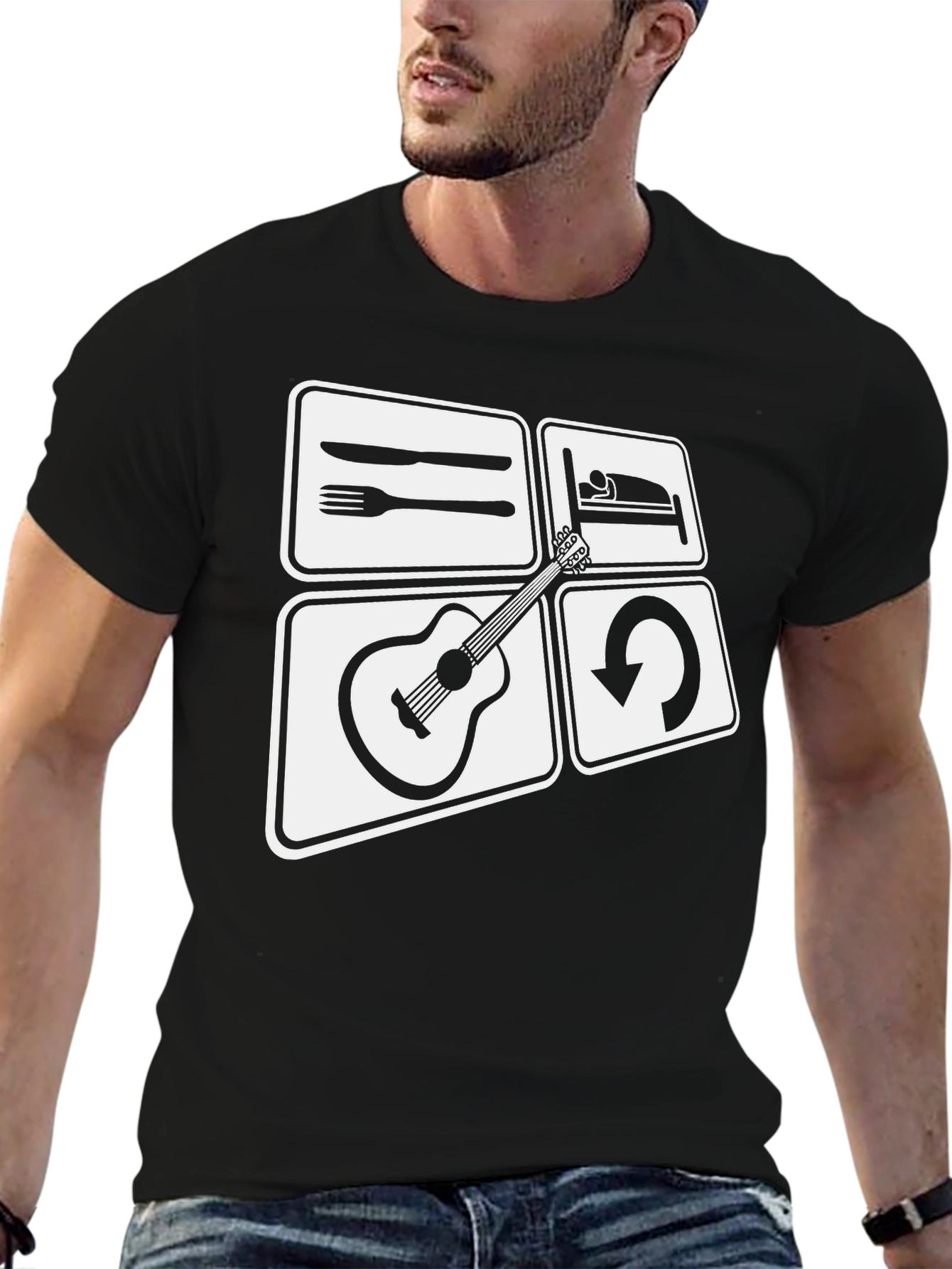 Eat Sleep Guitar Repeat T-Shirt
