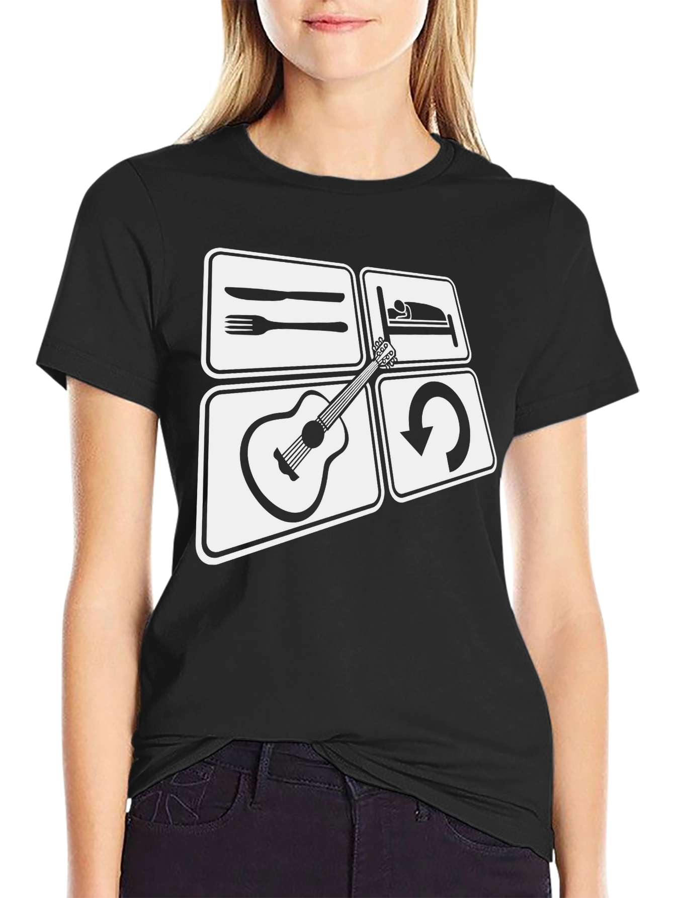 Eat Sleep Guitar Repeat T-Shirt