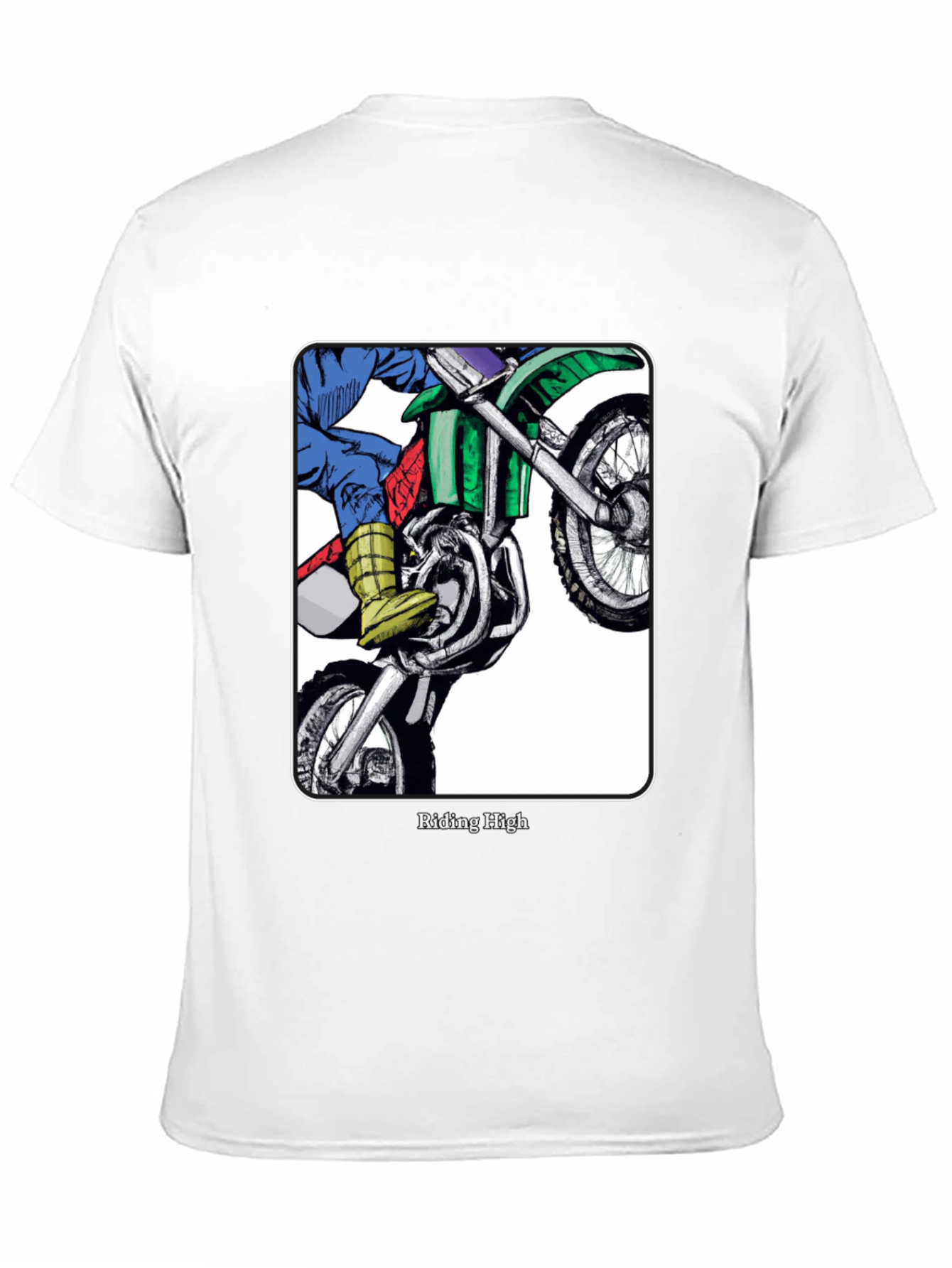 Riding High Motorcycle Graphic Tee - Black