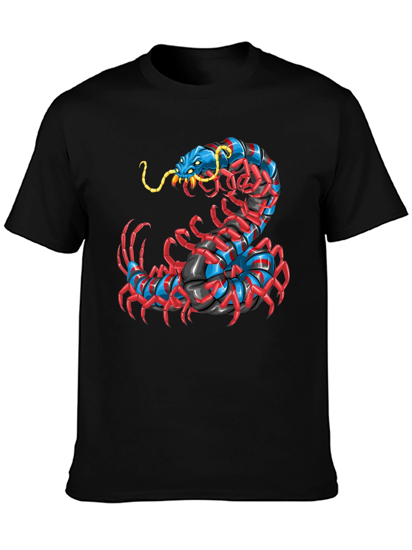 Centipede Graphic Black T-Shirt