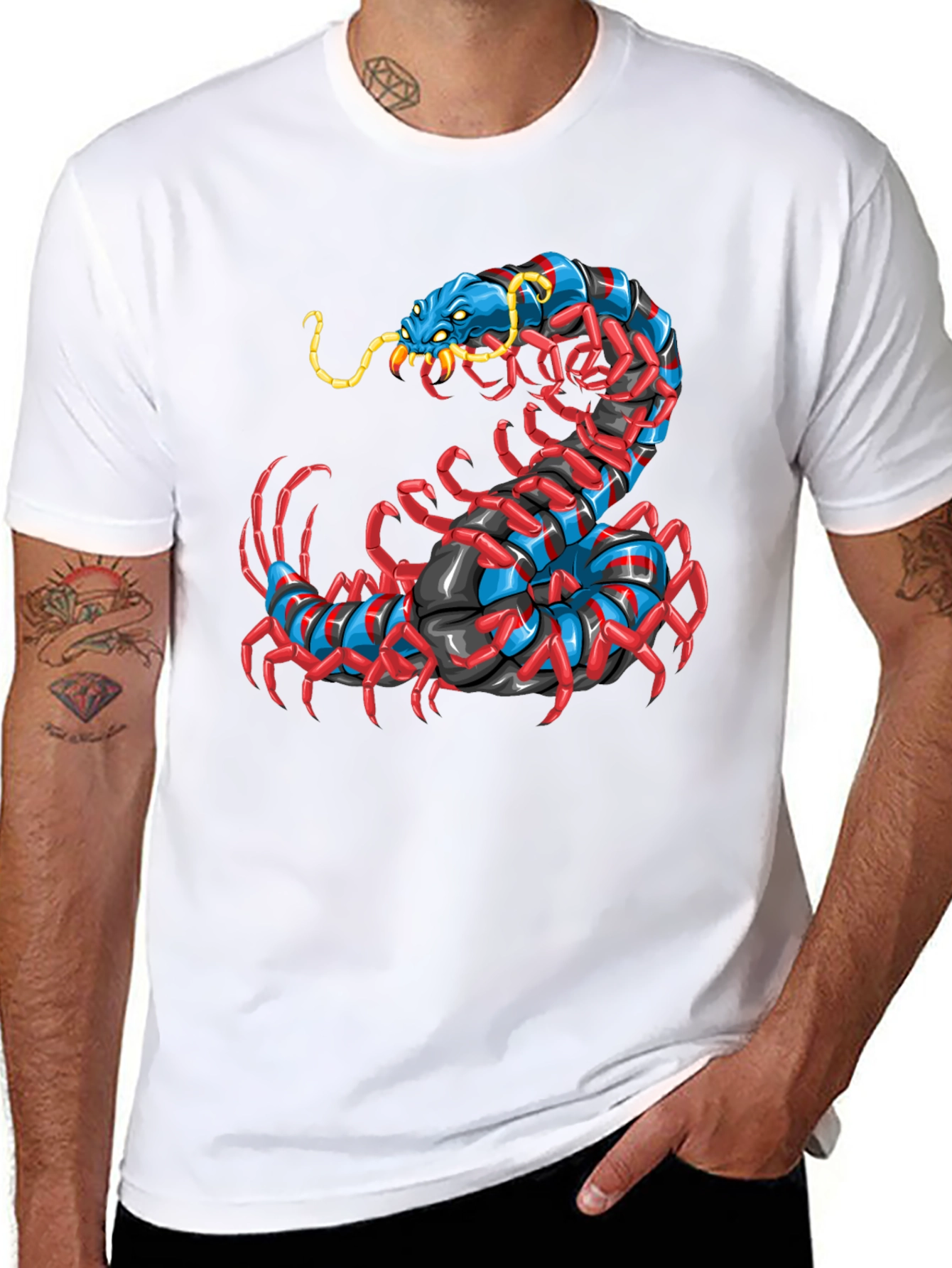 Centipede Graphic Black T-Shirt