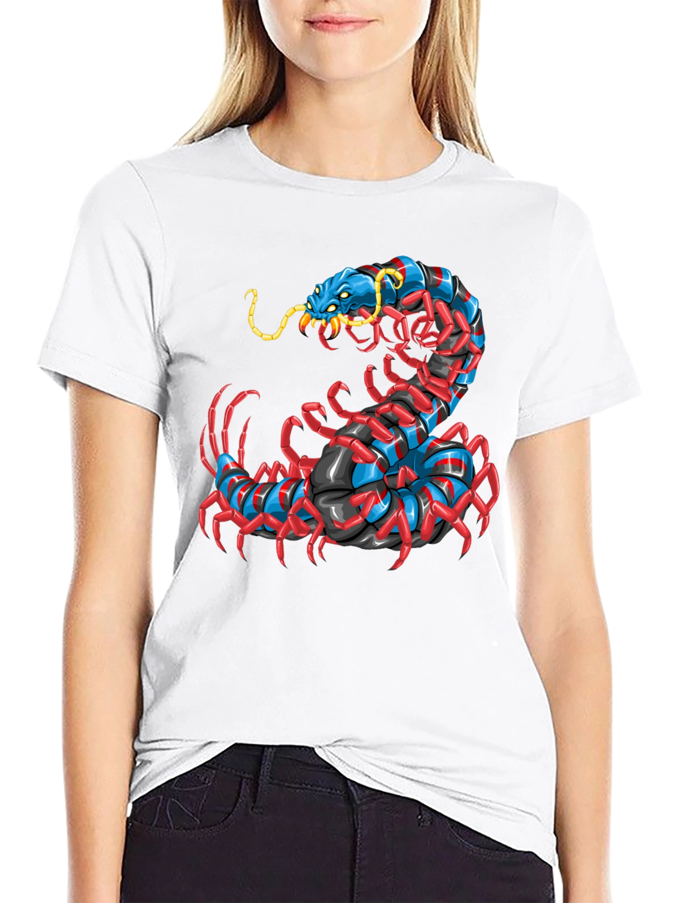 Centipede Graphic Black T-Shirt