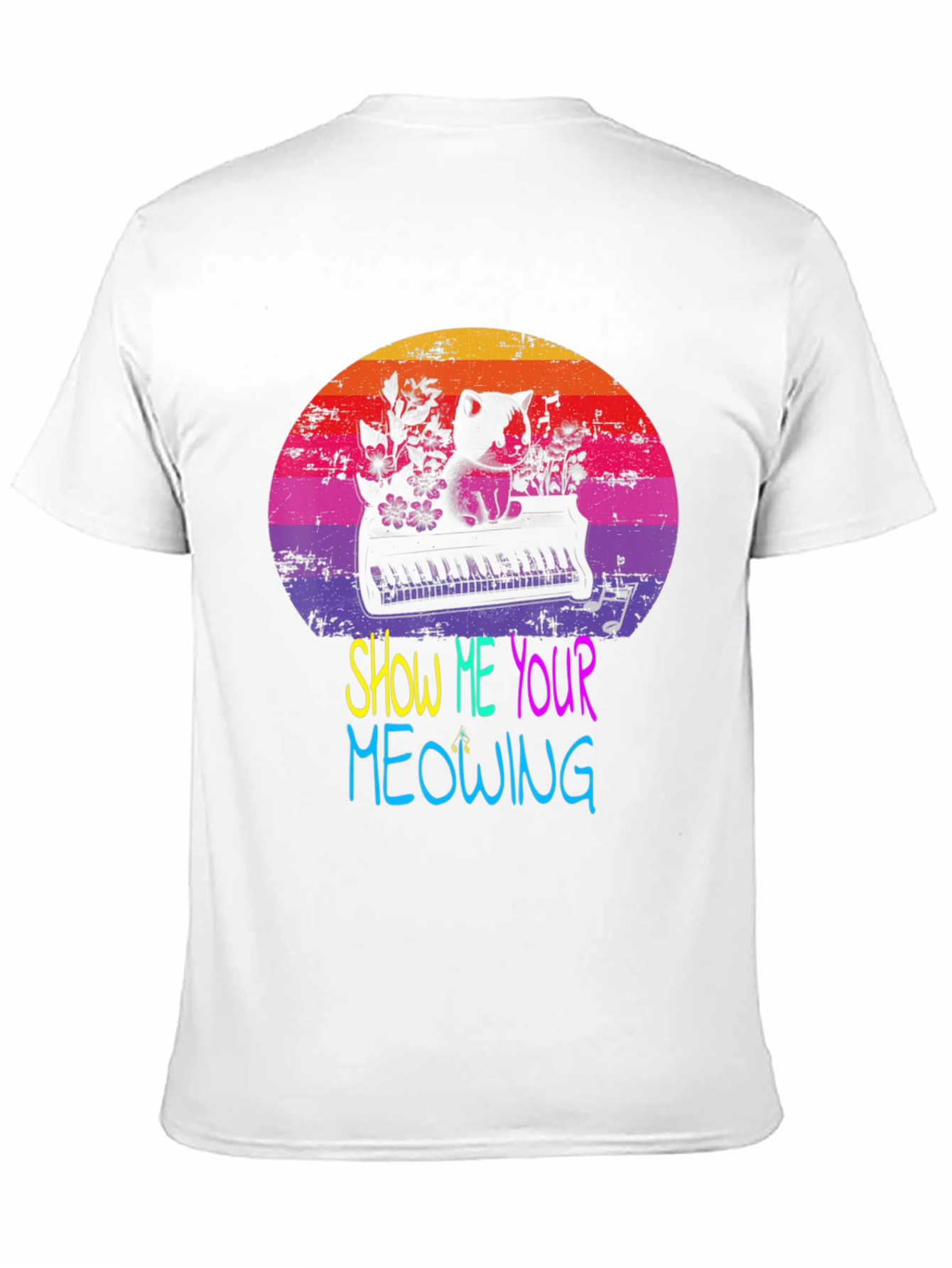 Show Me Your Meowing Cat Piano T-Shirt