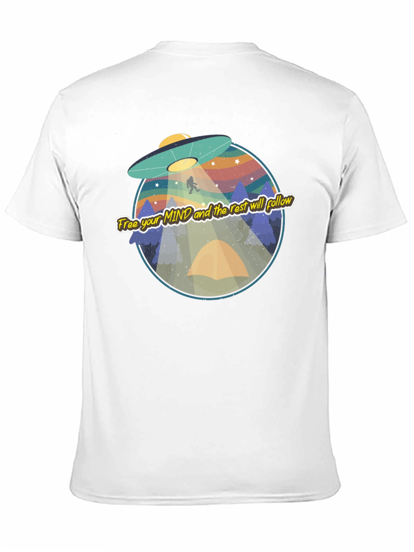 UFO Bigfoot Graphic Tee - Free Your Mind