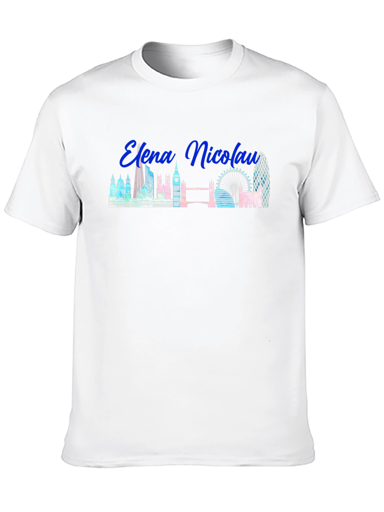 London Skyline T-Shirt Elena Nicolau Black
