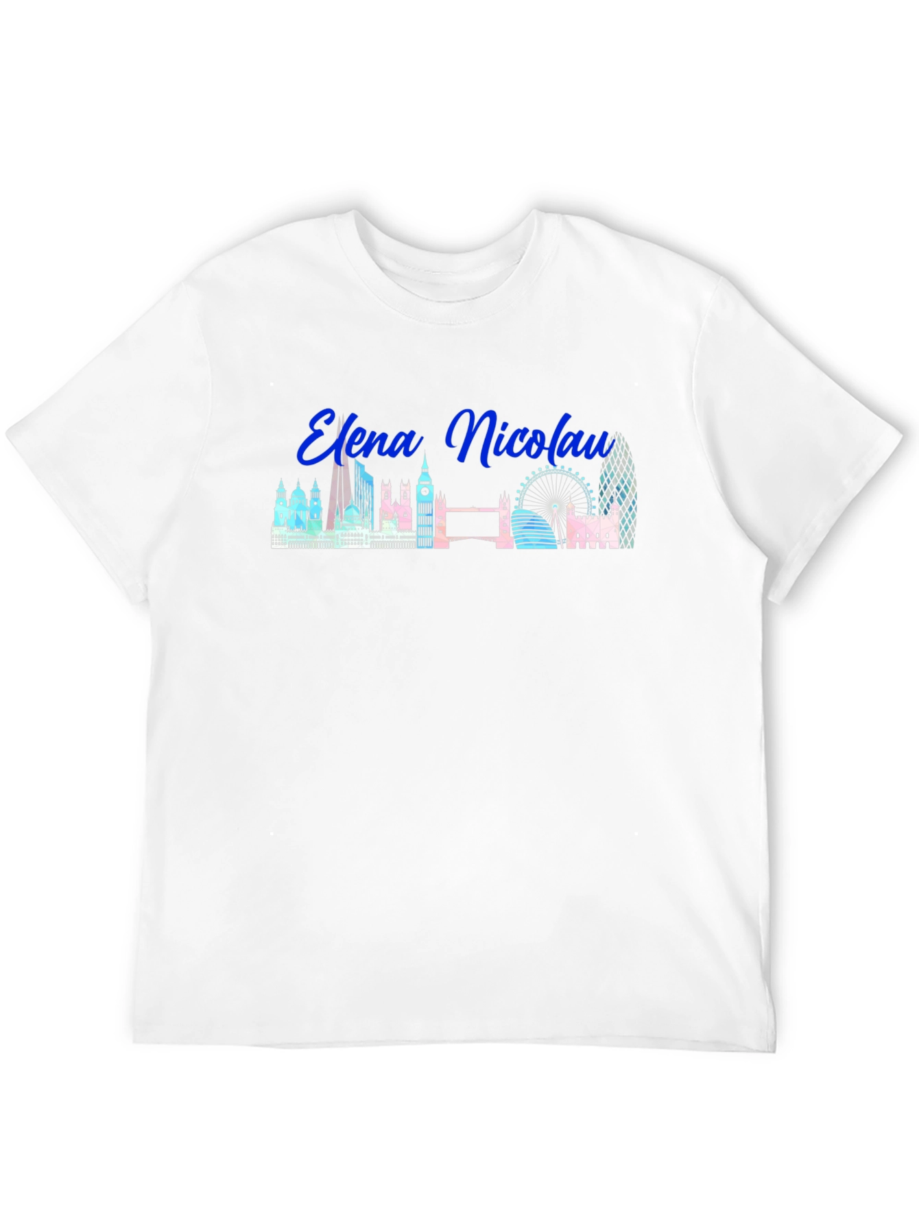London Skyline T-Shirt Elena Nicolau Black